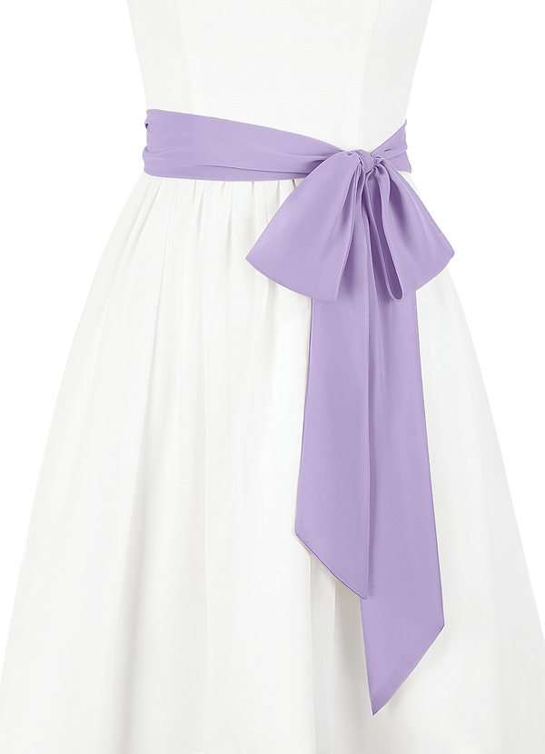 front Azazie Matching Color Chiffon Sash