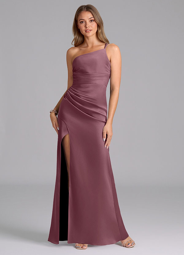 Azazie Eren Brudtärneklänningar Klänning av Sjöjungfru i Stretch Satin One-shoulder Ametist image1