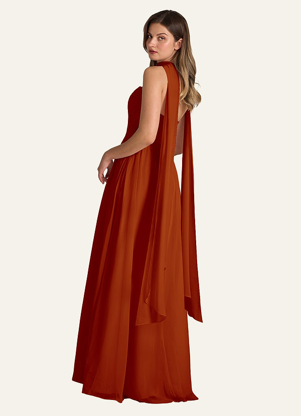 front Azazie Matching Color Chiffon Scarf