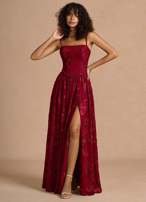 Isaura Burgundy Maxi Dress image1