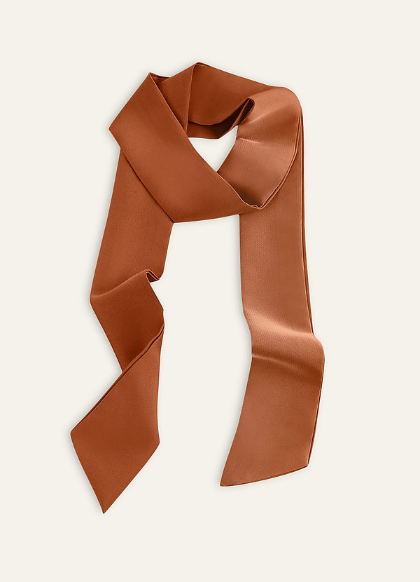 front Matching Color Stretch Satin Hair Scarf