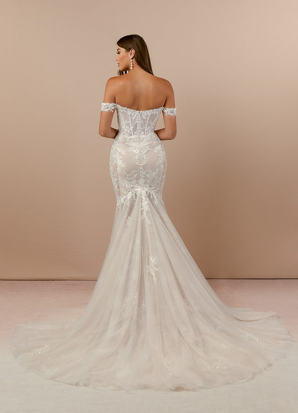 back Azazie Sirena Wedding Dress