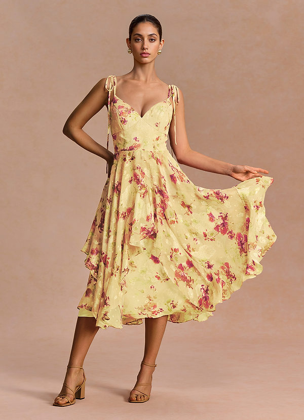 Vestido Amarillo Claro Midi Harmony image1