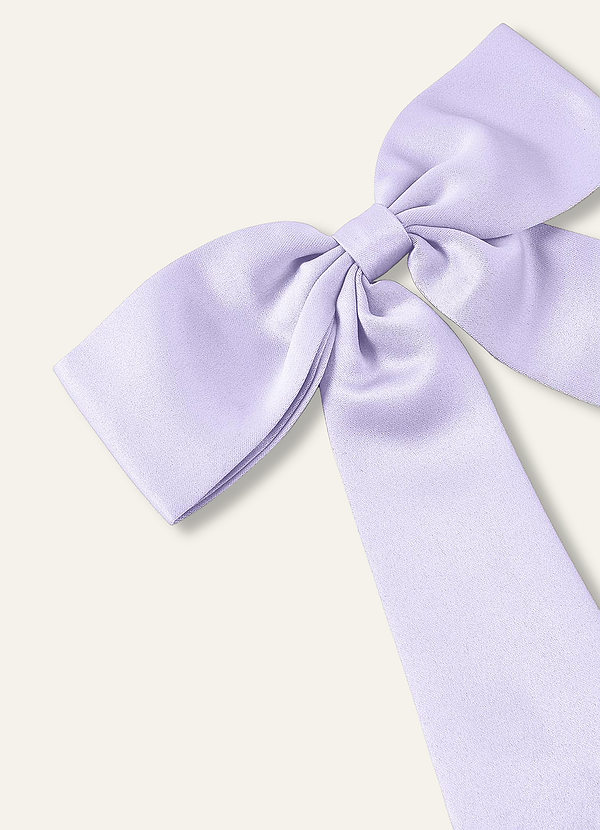 front Matching Color Satin Bow Hair Clip