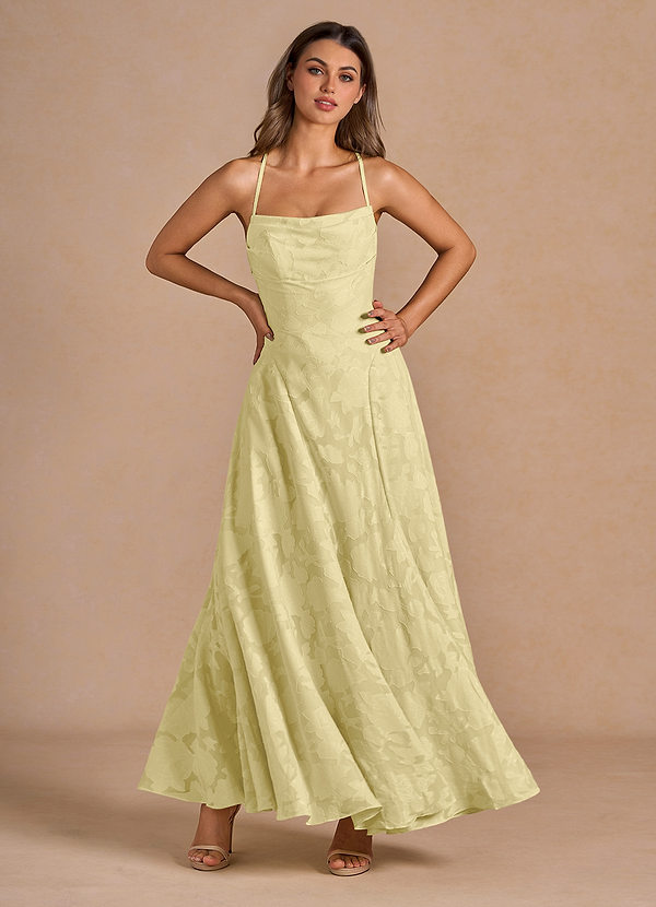 Lemon sorbet chiffon infinity dress