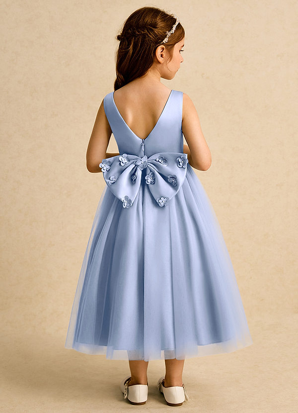 Azazie Malva Robes de Fillette d'Honneur Robe Princesse en Tulle Arc Eis image1