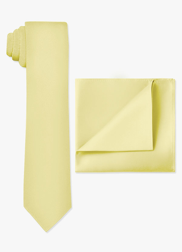 front Matte Satin Skinny Tie and Pocket Square Set