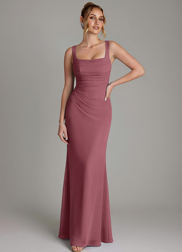Agustina Bridesmaid Dresses Desert Rose Mermaid Corset Chiffon Dress image1