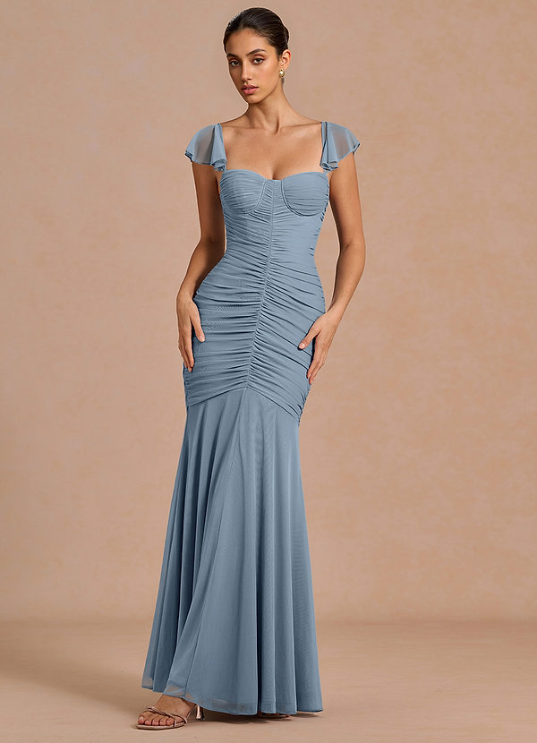 Maxi jurk Selmira Stoffig Blauw image1