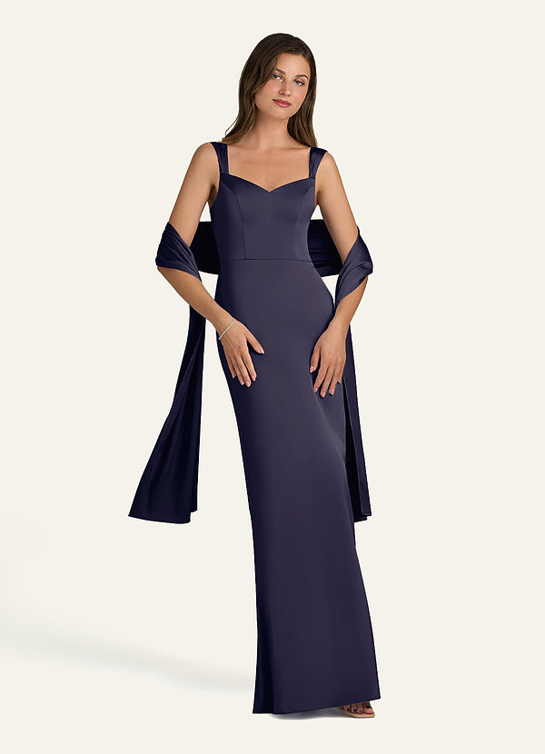 front Azazie Matching Color Stretch Satin Shawl