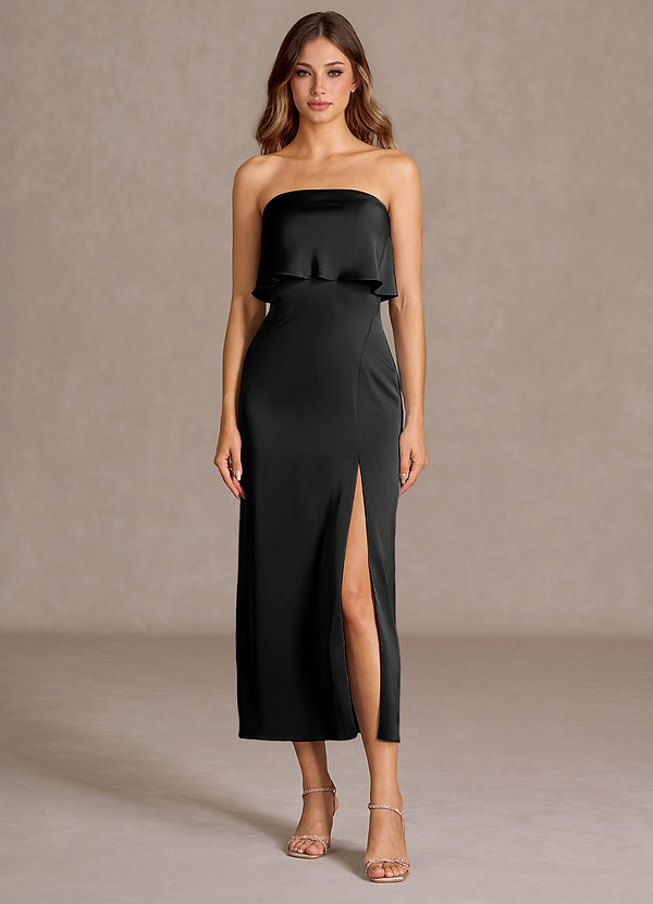 Vestido Negro Midi Fina image1