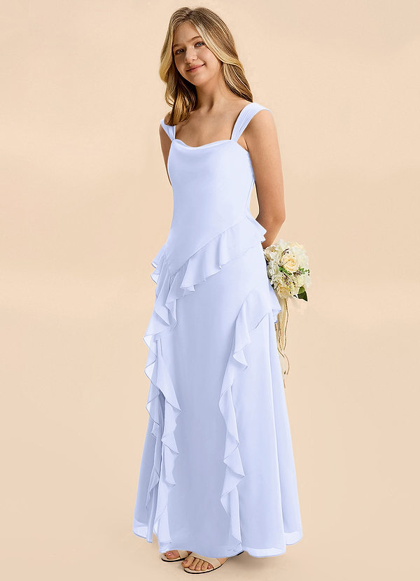 Azazie Sloane Junior Lavender A-Line Sweetheart Neckline Chiffon Dress image1