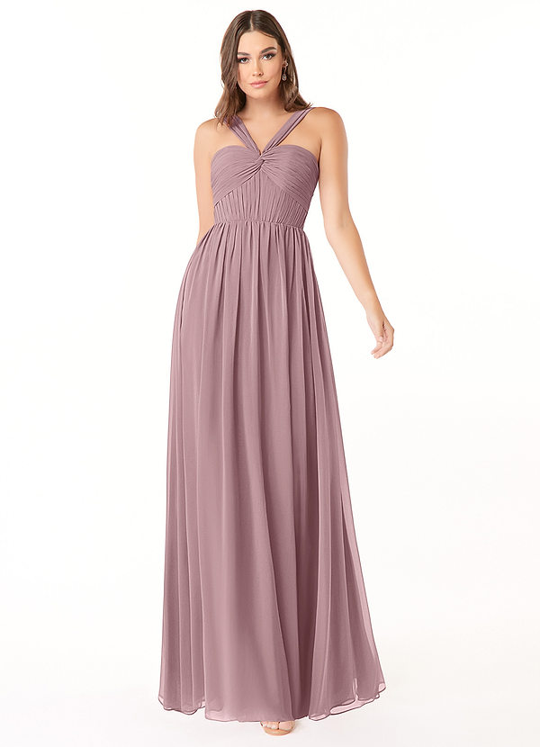 Azazie Dionne Bridesmaid Dresses A-Line Sweetheart Neckline Chiffon Floor-Length Dress image1