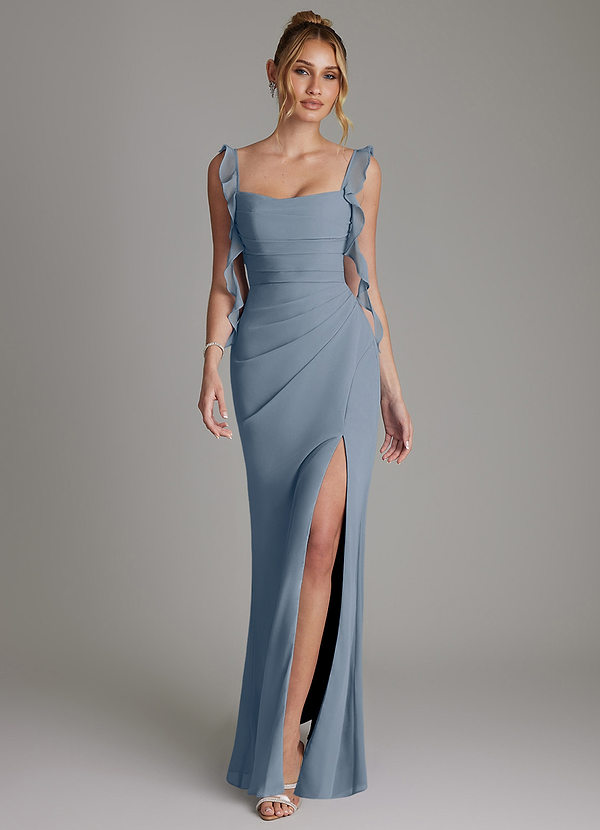 Azazie Jessamine Bridesmaid Dresses Twilight Mermaid Corset Chiffon Dress image1