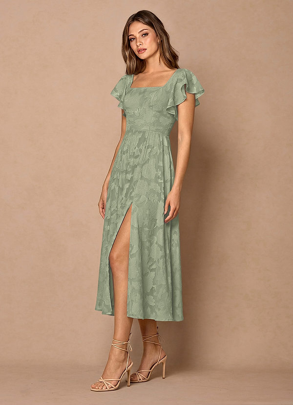 Talia Agave Green Midi Dress image1
