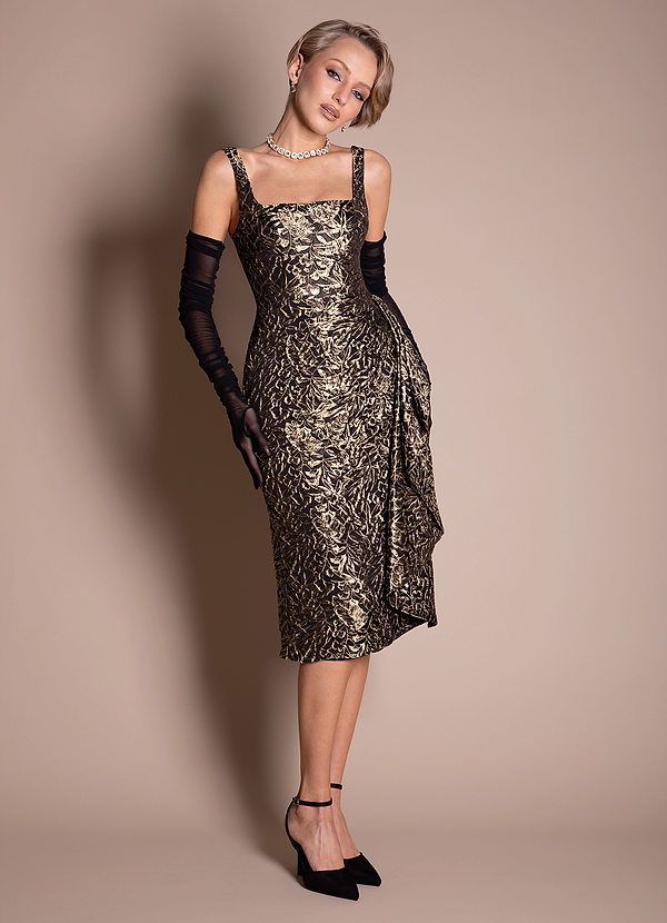 vestido Meio-dia Ébano Dourado Kelle image1