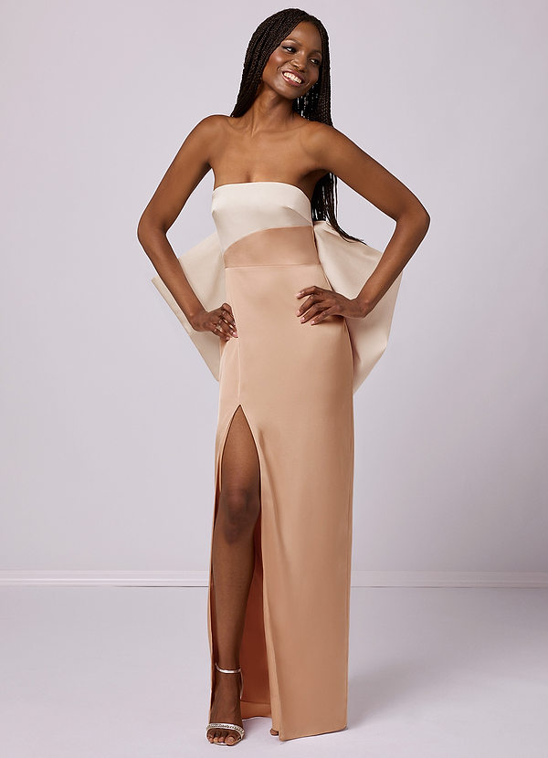 Barbie ♥ Azazie Abiti da Damigella Abito Tubino Senza Cinturino Raso Elasticizzato Floor-Length image1