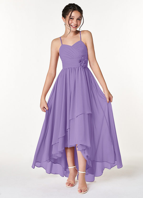 Azazie Catalina Junior Tahiti A-Line Ruched Chiffon Dress image1