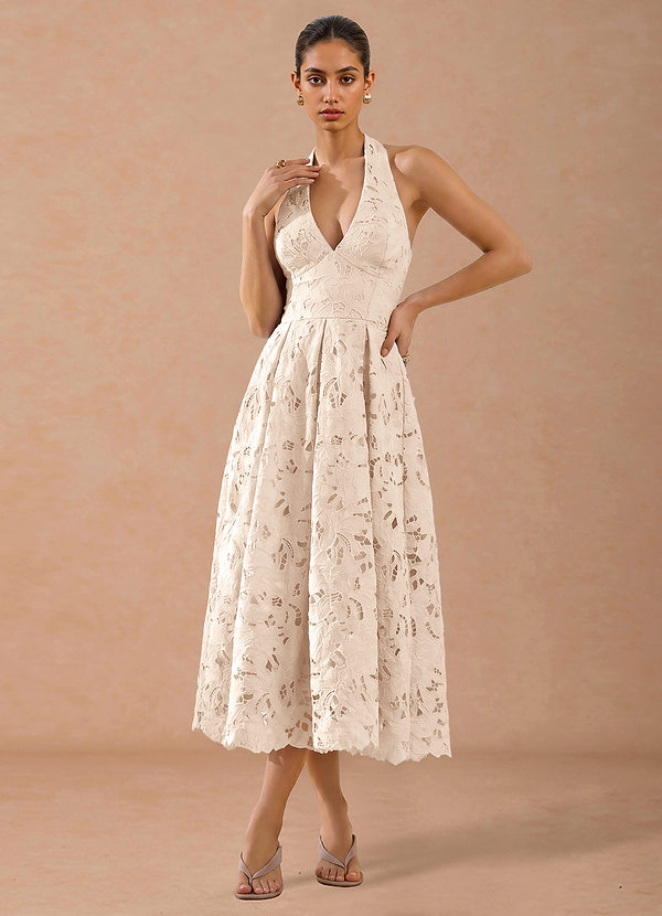 Ilyssae Cream Midi Dress image1
