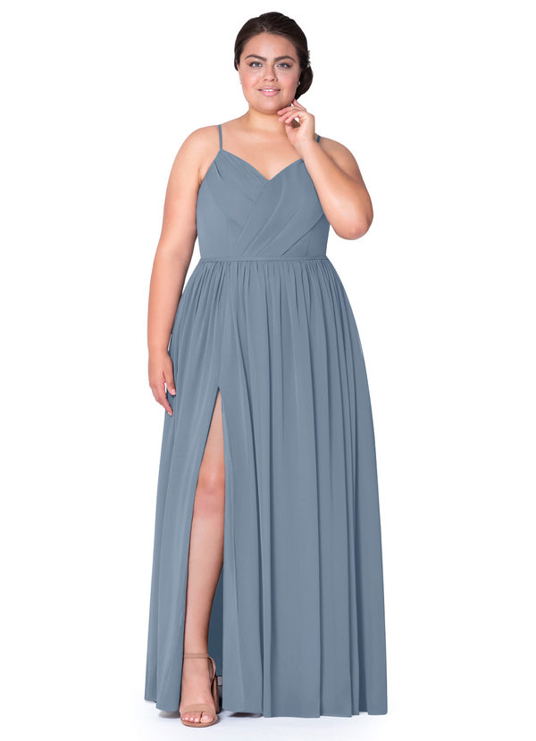  Azazie Cora Bridesmaid Dress  Dusty Blue Azazie 