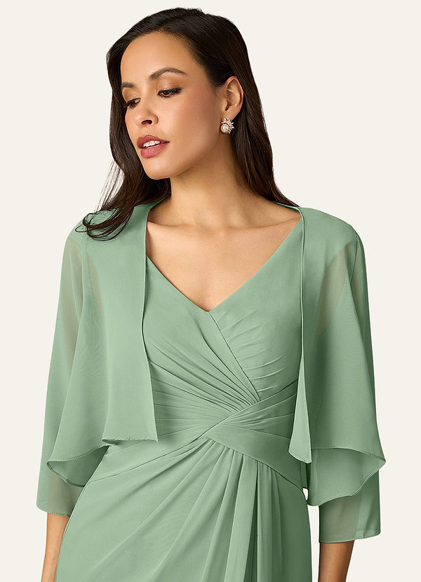 front Azazie Farblich Passendes Fisher-Chiffon-Wickeltuch