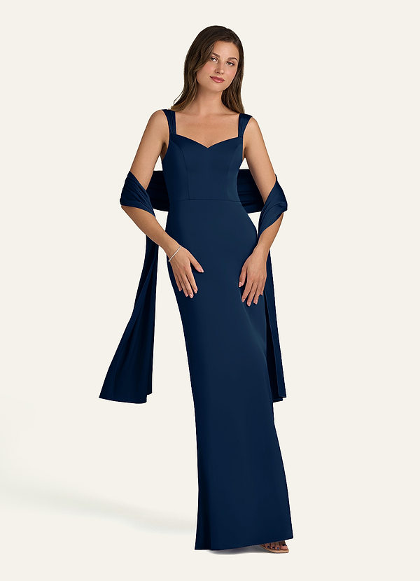 front Azazie Matching Color Stretch Satin Shawl