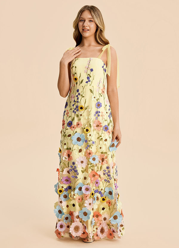front Azazie Leigh Junior Formal Dress