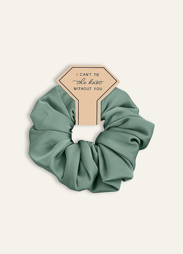 front Conjunto de coleteros elásticos de satén para dama de honor de gran tamaño con colores combinados a juego