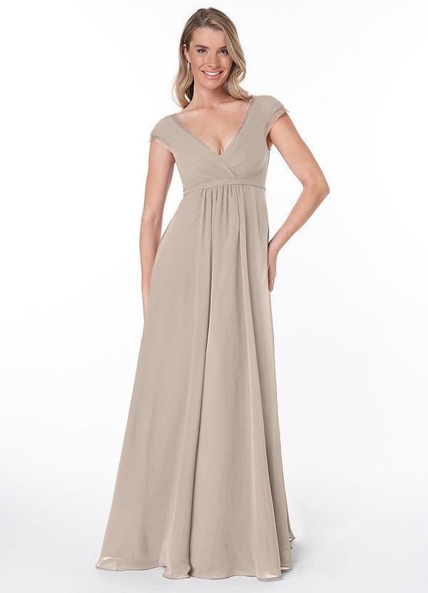 Azazie Jeneva Bridesmaid Dresses Flowy Pleated Chiffon Bridesmaids Dress image1