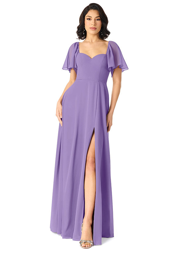 Azazie Chloe Bridesmaid Dresses Tahiti A-Line Sweetheart Neckline Chiffon Dress image1