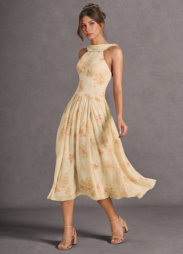Rowan Yellow Midi Dress image1