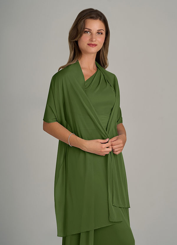 front Azazie Matching Color Ireland Mesh Shawl