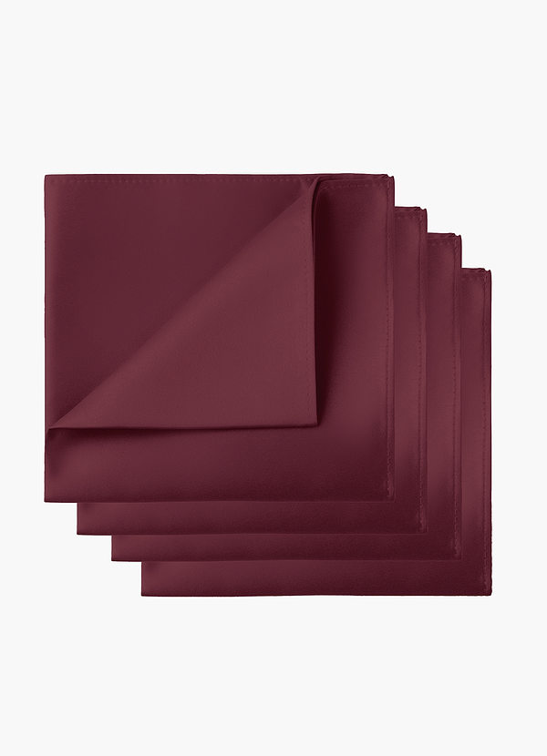 front Matte Satin Pocket Square Set – 4 Pieces