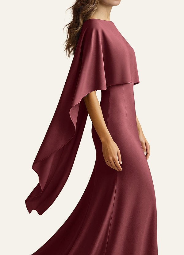 front Azazie Matching Color Stretch Satin Multiway Cape