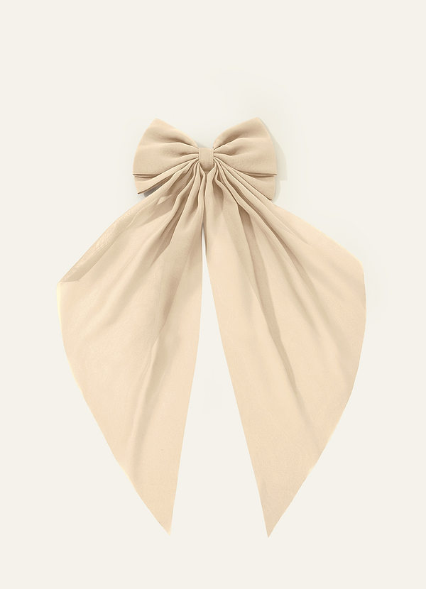 front Bijpassende kleur chiffon strik haarspeld