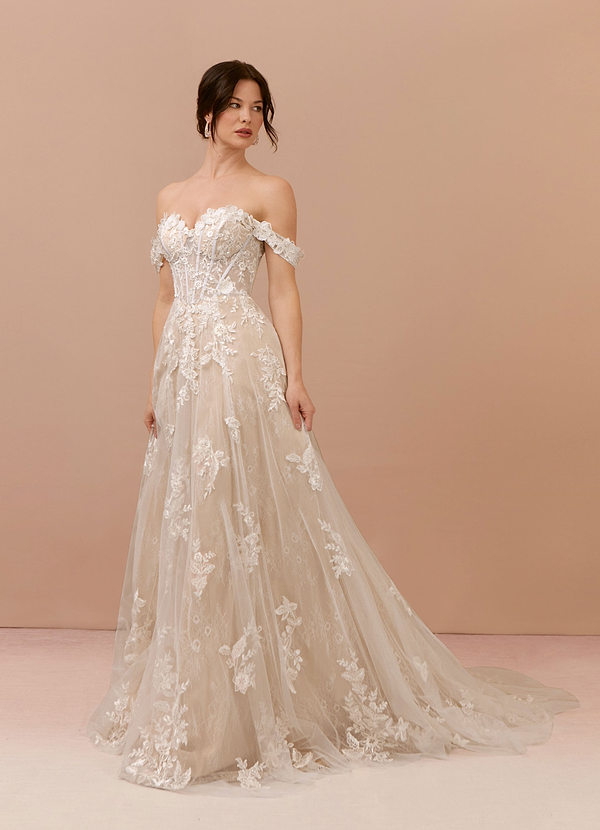front Azazie Florentina Wedding Dress