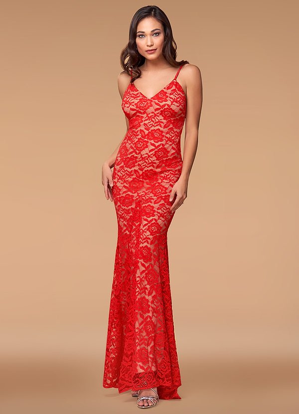 red lace maxi dresses