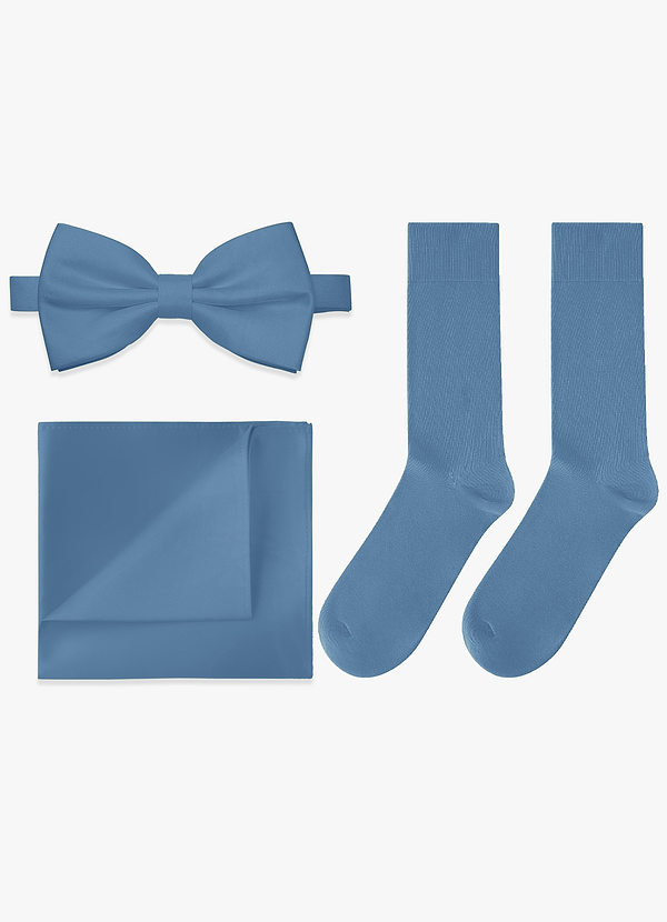 front Matching Bow Tie & Pocket Square & Socks Set