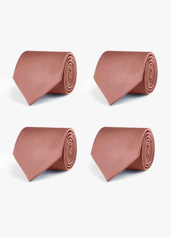 front Set aus 4 passenden Krawatten für Trauzeugen aus Stretch-Satin