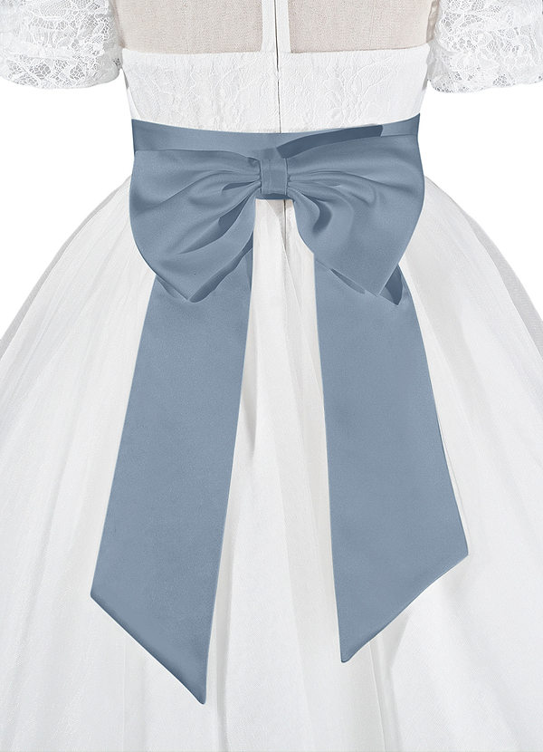 front Matte Satin Sash with Back Bow