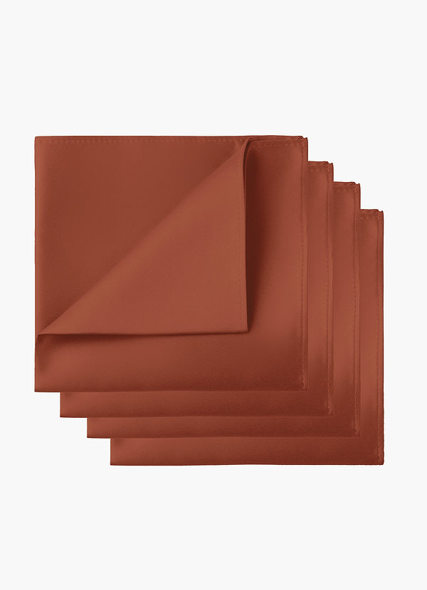 front Matte Satin Pocket Square Set – 4 Pieces