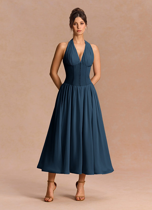 Maxi jurk Violetta Marine image1
