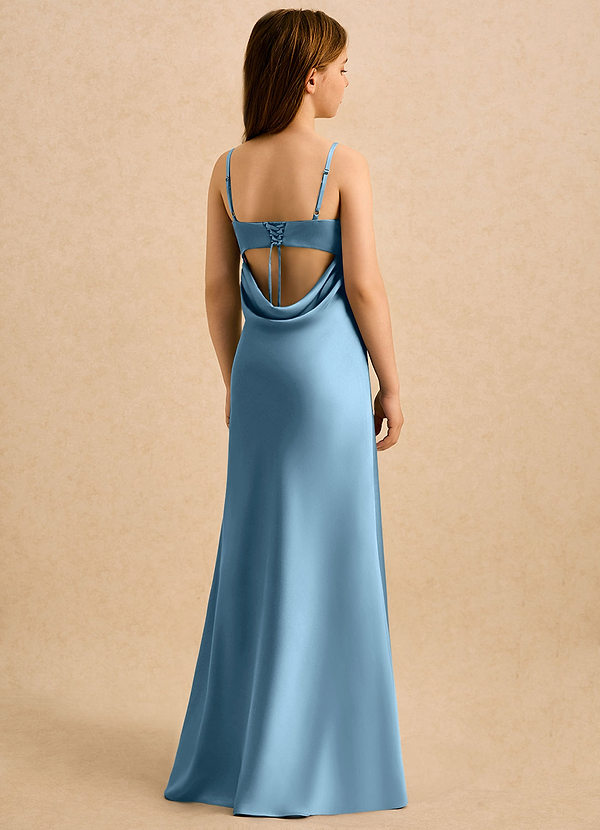 Azazie Mirabella Girls Formal Blommflicksklänningar Klänning Tubklänning i Stretch Satin Hjärtformad urringning image1