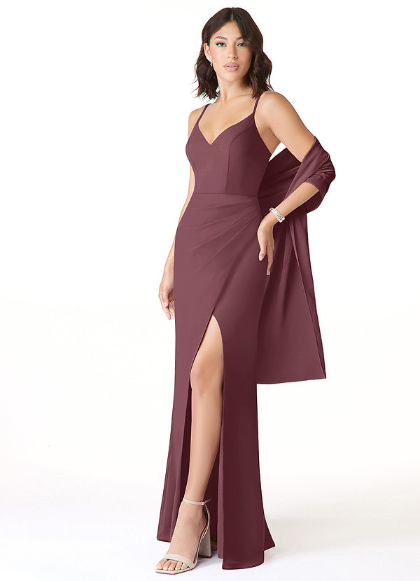 front Azazie Farblich Passender Chiffon-Schal