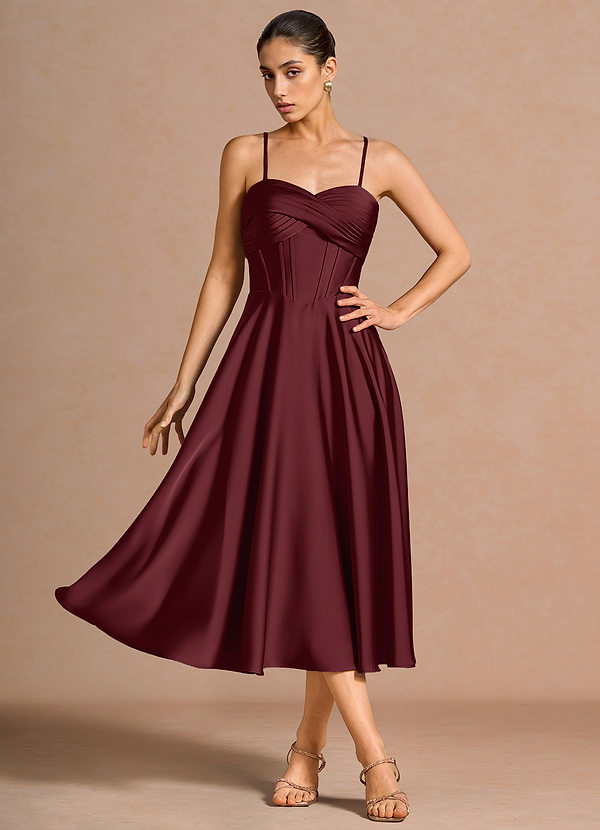 Lilyia Wine Midi Dress image1