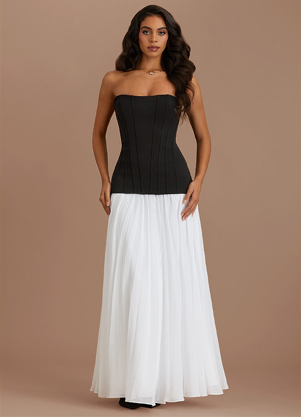 Andrea Black White Maxi Dress image1