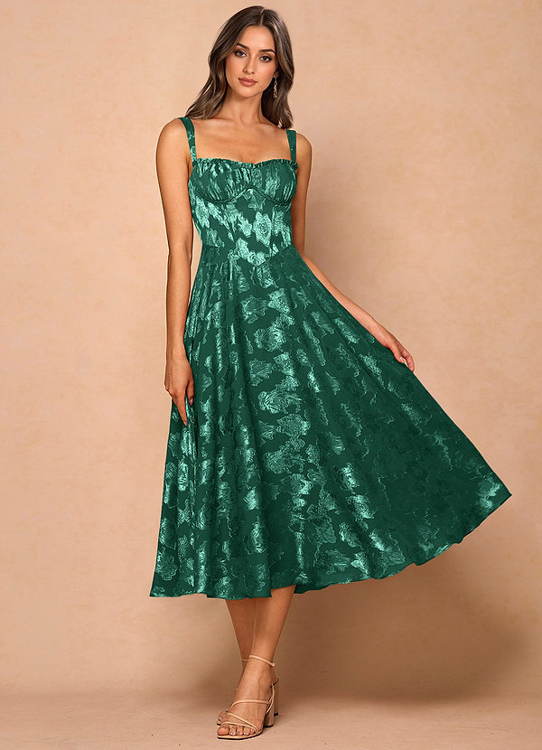 Sylvie Hunter Green Midi Dress image1