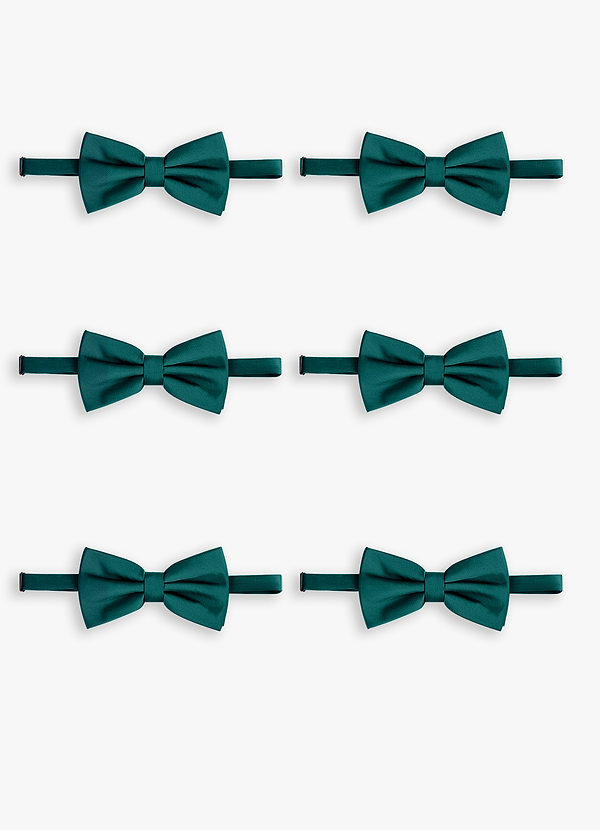 front Adjustable Stretch Satin Bow Tie – 6-Piece Set