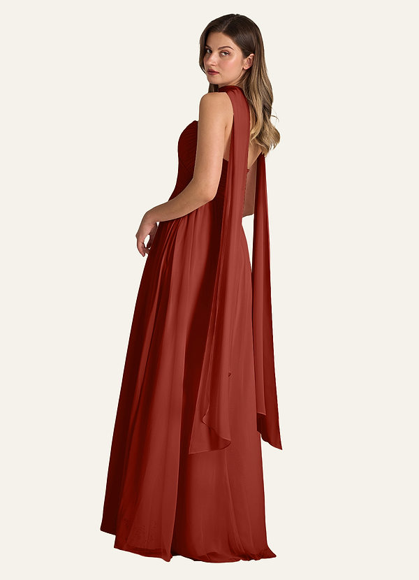 front Azazie Matching Color Chiffon Scarf