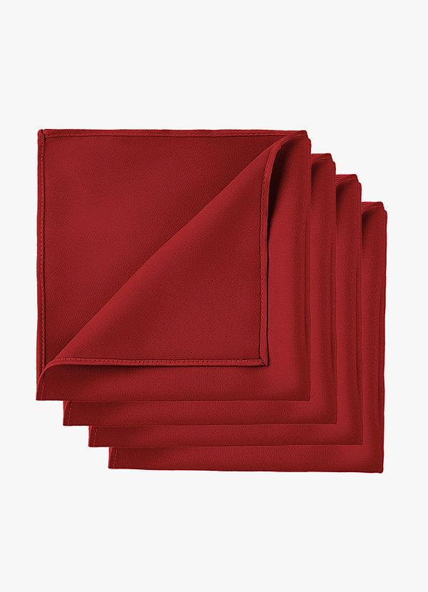 front Ensemble de 4 pochettes de costume assorties en satin extensible pour garçons d'honneur